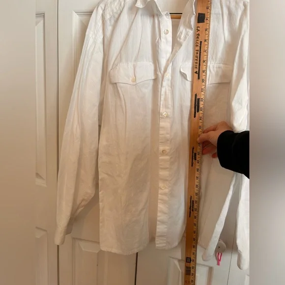 Marithe Francois Girbaud White Button-Up Shirt - Picture 8 of 12